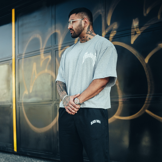 Camiseta Boxyfit Light Grey "The Dark Wolves Collection" 2024