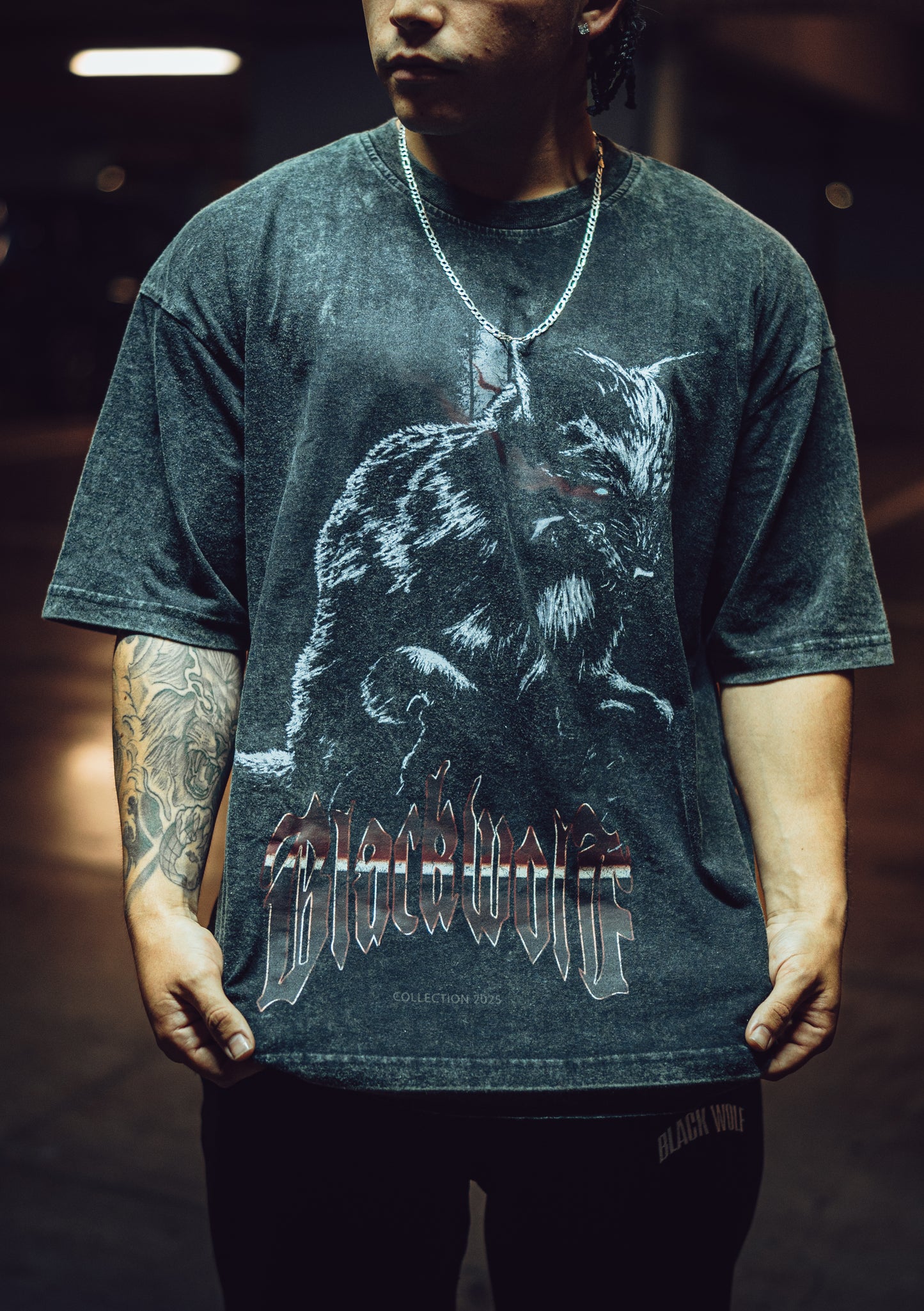 Camiseta Desgastada Blackwolf 2025