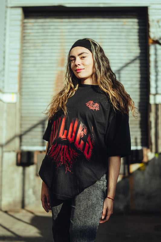 Camiseta Oversized Fury Red Colección "Hermandad"