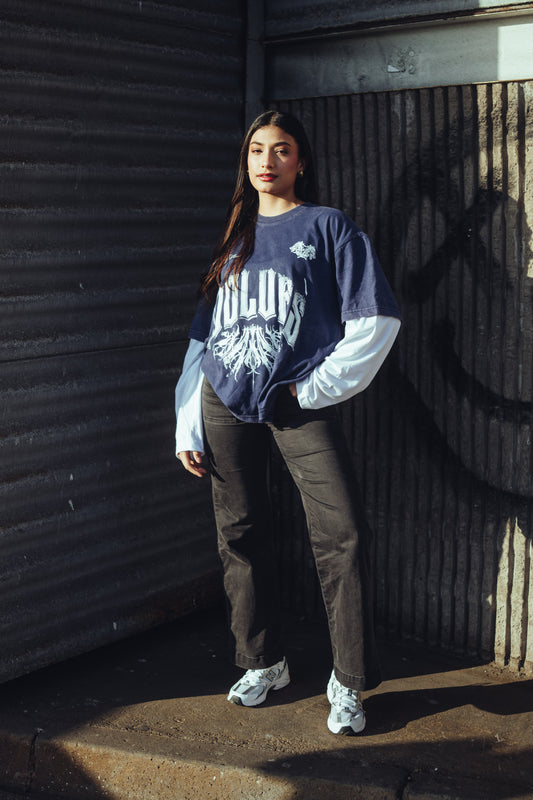 Camiseta Oversized Savage Blue Colección "Hermandad"