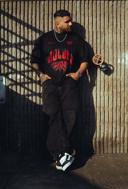 Camiseta Oversized Fury Red Colección "Hermandad"