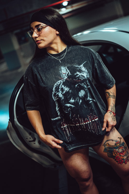 Camiseta Desgastada Blackwolf 2025