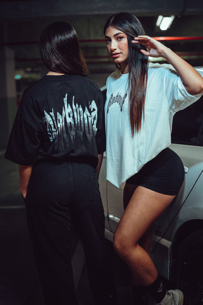 Camiseta Blanca Oversize Blackwolf 2025