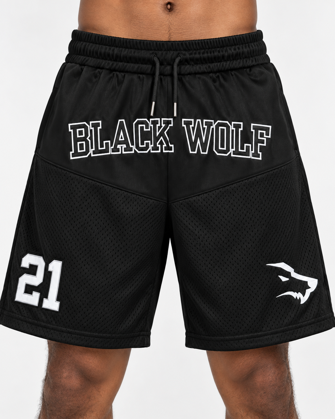 Short Varsity 21 Black Wolf - detalle sobre modelo